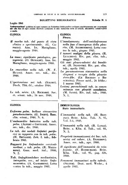 Tubercolosi giornale di studi e di lotta antitubercolare