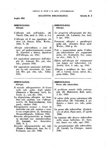 Tubercolosi giornale di studi e di lotta antitubercolare