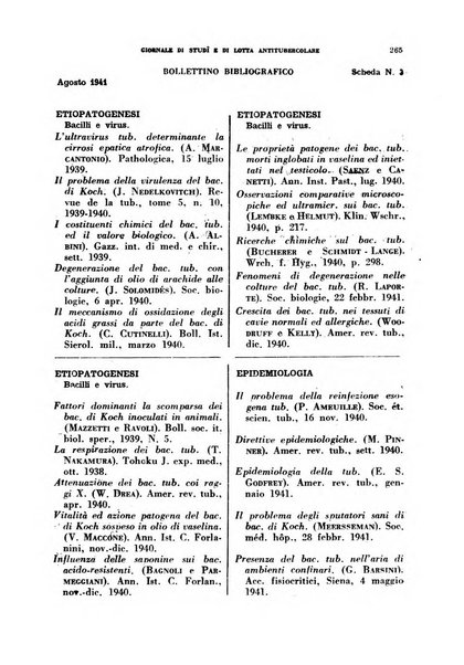 Tubercolosi giornale di studi e di lotta antitubercolare