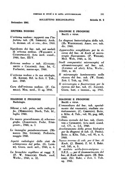 Tubercolosi giornale di studi e di lotta antitubercolare