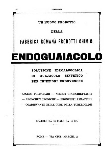 Tubercolosi giornale di studi e di lotta antitubercolare