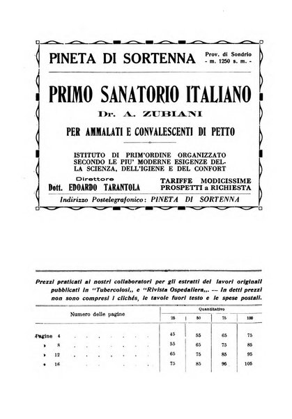 Tubercolosi giornale di studi e di lotta antitubercolare