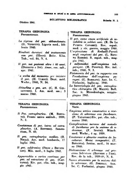 Tubercolosi giornale di studi e di lotta antitubercolare