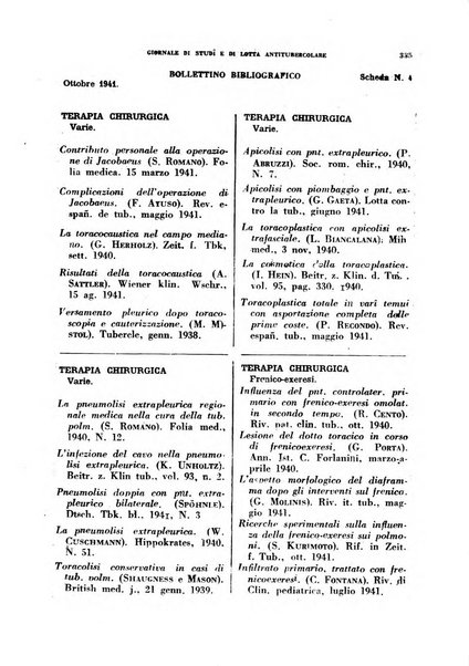 Tubercolosi giornale di studi e di lotta antitubercolare