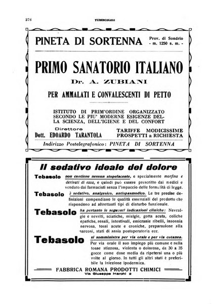 Tubercolosi giornale di studi e di lotta antitubercolare