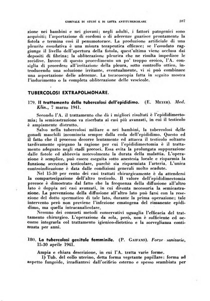 Tubercolosi giornale di studi e di lotta antitubercolare