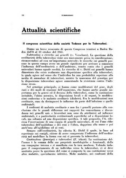 Tubercolosi giornale di studi e di lotta antitubercolare