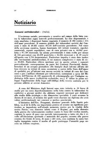 Tubercolosi giornale di studi e di lotta antitubercolare