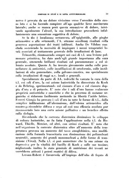 Tubercolosi giornale di studi e di lotta antitubercolare