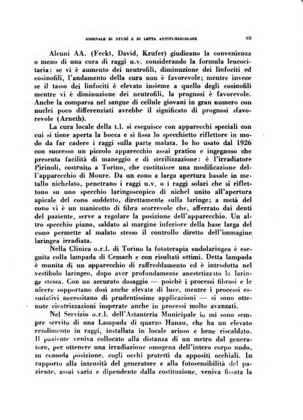 Tubercolosi giornale di studi e di lotta antitubercolare