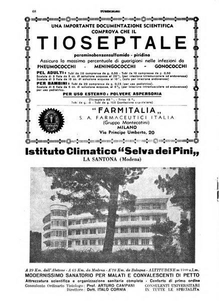 Tubercolosi giornale di studi e di lotta antitubercolare