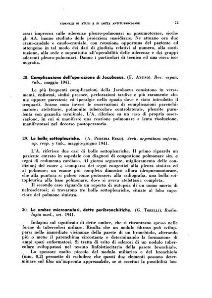 Tubercolosi giornale di studi e di lotta antitubercolare