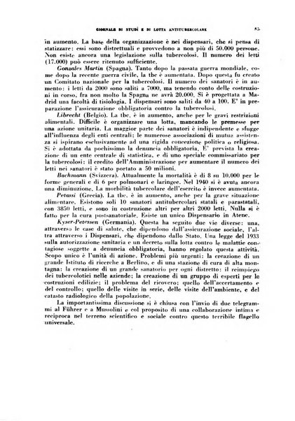 Tubercolosi giornale di studi e di lotta antitubercolare