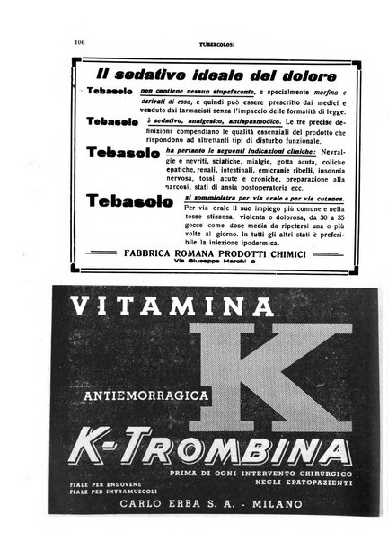 Tubercolosi giornale di studi e di lotta antitubercolare