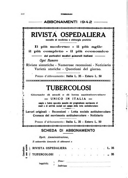 Tubercolosi giornale di studi e di lotta antitubercolare