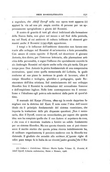 Rivista rosminiana periodico mensile