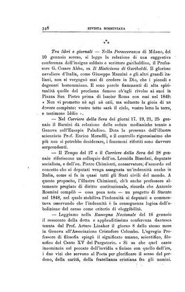 Rivista rosminiana periodico mensile