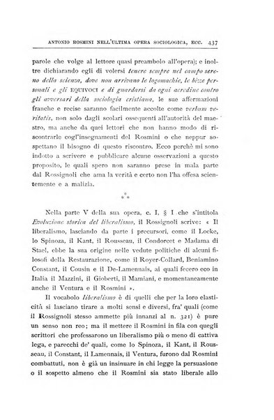 Rivista rosminiana periodico mensile