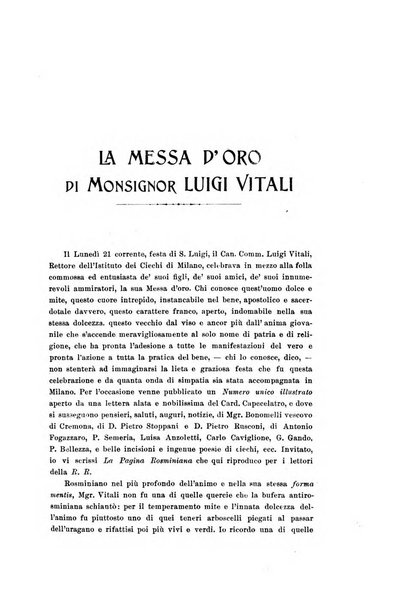 Rivista rosminiana periodico mensile