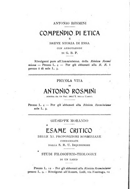 Rivista rosminiana periodico mensile