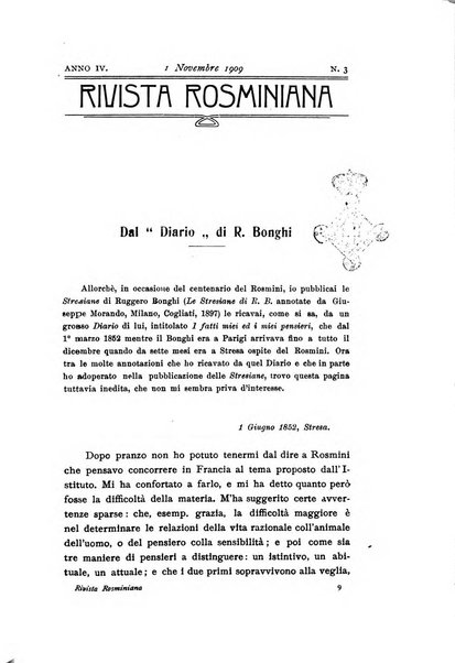 Rivista rosminiana periodico mensile