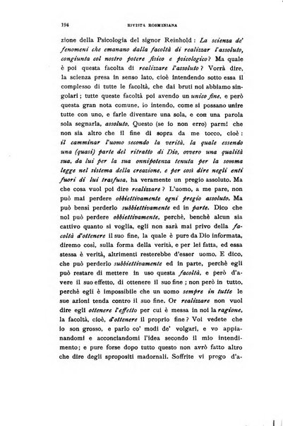 Rivista rosminiana periodico mensile