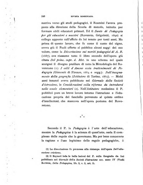 Rivista rosminiana periodico mensile