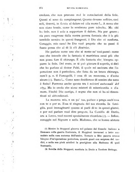 Rivista rosminiana periodico mensile