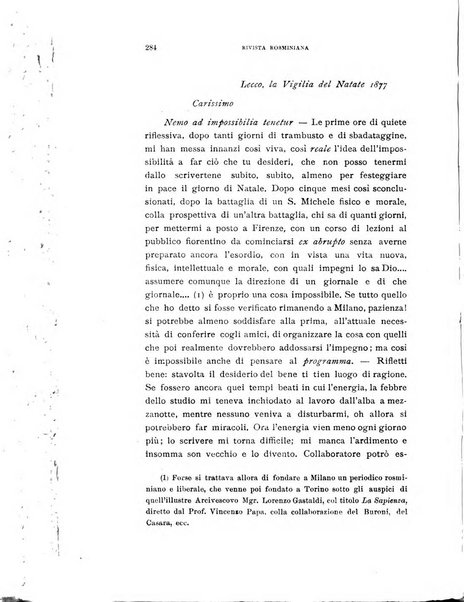 Rivista rosminiana periodico mensile