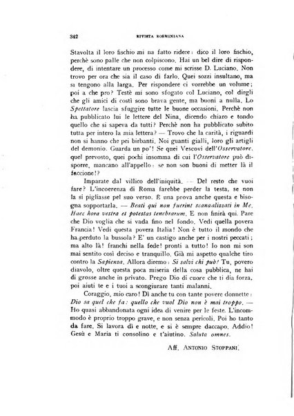 Rivista rosminiana periodico mensile