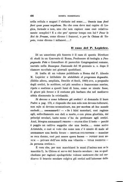 Rivista rosminiana periodico mensile