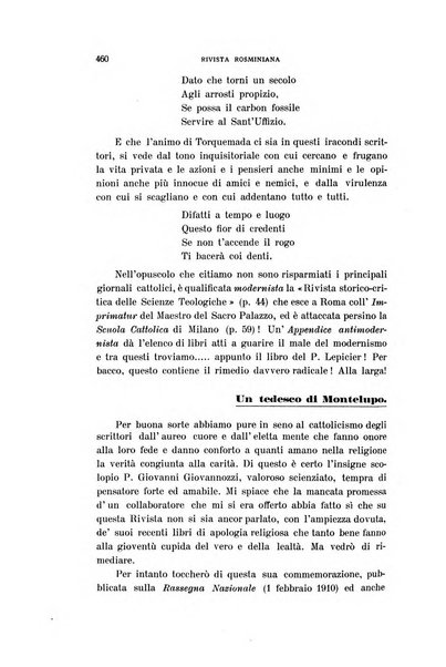 Rivista rosminiana periodico mensile