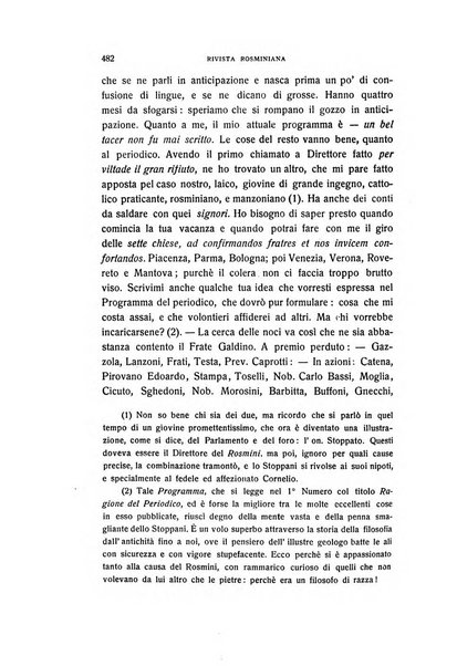 Rivista rosminiana periodico mensile