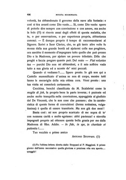 Rivista rosminiana periodico mensile