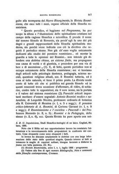 Rivista rosminiana periodico mensile