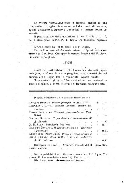 Rivista rosminiana periodico mensile