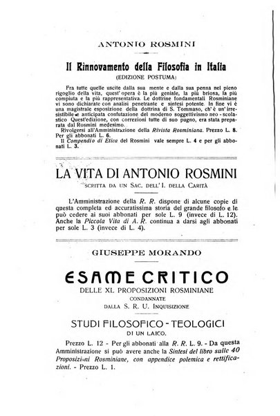 Rivista rosminiana periodico mensile