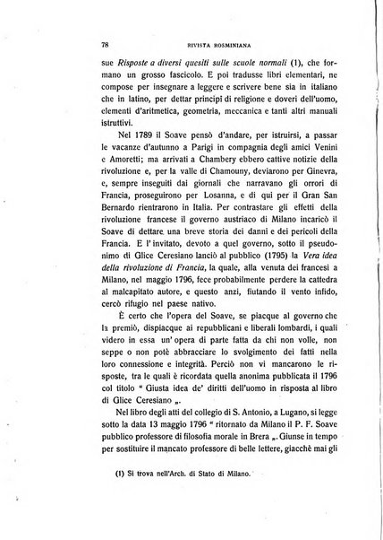 Rivista rosminiana periodico mensile