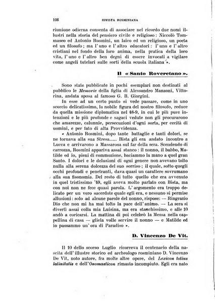 Rivista rosminiana periodico mensile