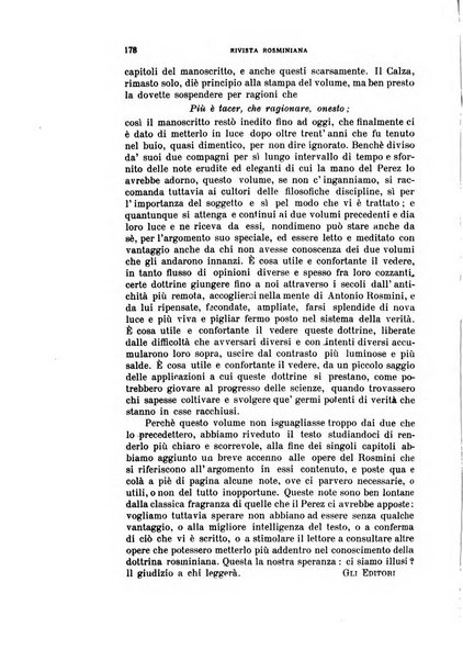 Rivista rosminiana periodico mensile