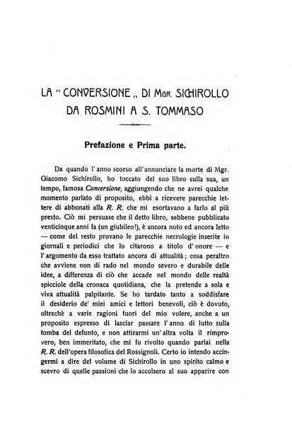 Rivista rosminiana periodico mensile