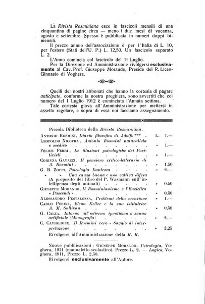 Rivista rosminiana periodico mensile