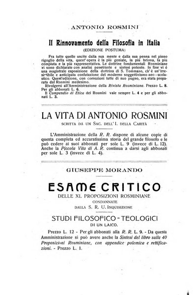 Rivista rosminiana periodico mensile