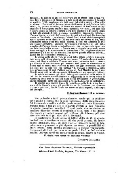 Rivista rosminiana periodico mensile