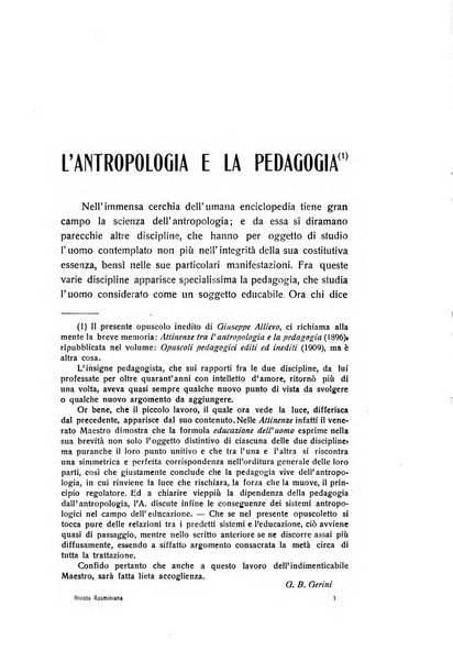 Rivista rosminiana periodico mensile