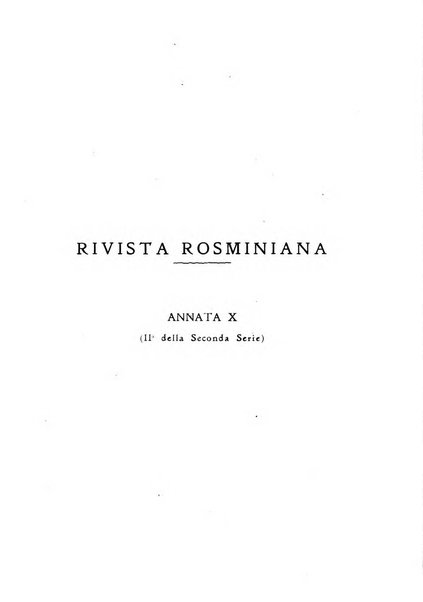 Rivista rosminiana periodico mensile