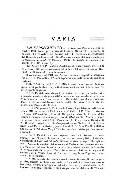 Rivista rosminiana periodico mensile