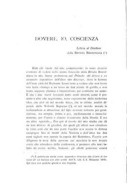 Rivista rosminiana periodico mensile