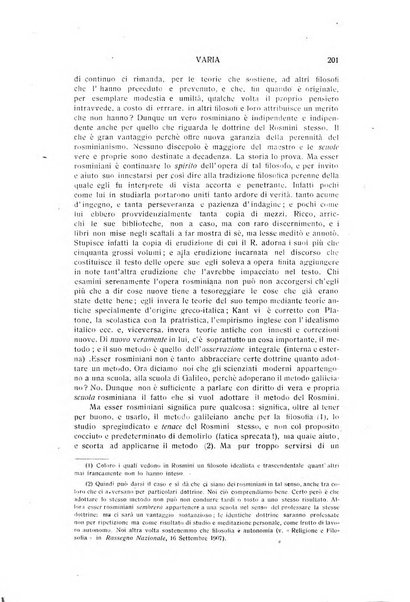 Rivista rosminiana periodico mensile