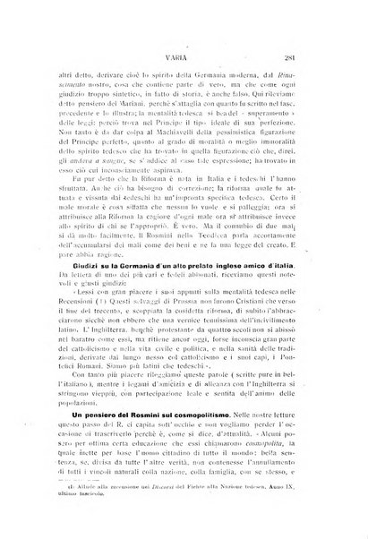 Rivista rosminiana periodico mensile